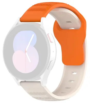 Obrázek produktu pro Techsuit – řemínek Watchband 20 mm (W050) pro Samsung Galaxy Watch 4/5/Active 2, Huawei Watch GT 3 (42 mm)/GT 3 Pro (43 mm) – oranžovo-béžový