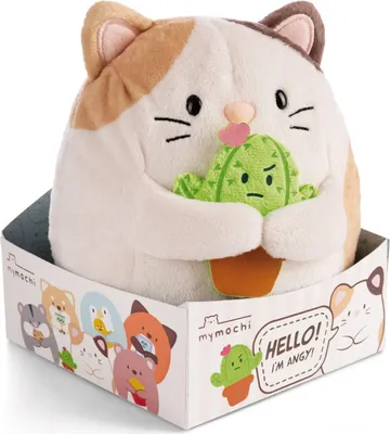 Produktbild von Nici Kat Angry mit Kaktus – Kuscheltier – 16 cm