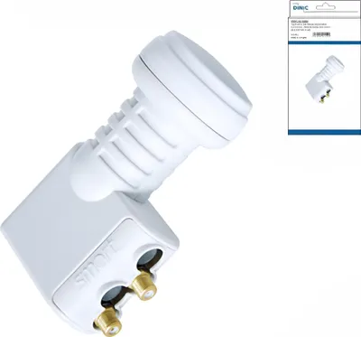 Produktbild von DINIC Universal Twin LNB smart TITANIUM, 2 Ausgänge, weiß