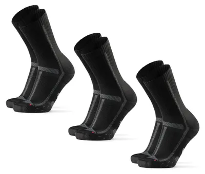 Produktbild von DANISH ENDURANCE Crew Laufsocken, 3 & 5 Paar, Schwarz/Grau, 48-51