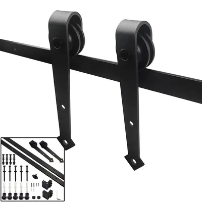 Produktbild von Jiubiaz Schiebetürsystem Schiebetürbeschlag Set Schiebetür Holzschiebetür—Arrow—200cm