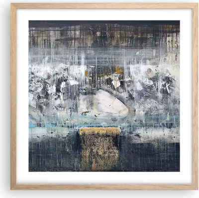 Produktbild von Gerahmtes Poster - Rahmen in heller Eiche - Abstraktion modern - 50x50 cm - Wand Bild - Wanddeko - Wandbilder - Wandposter - Bilderrahmen - Bilder - Kunstdruck - Wandbild - P2NAC50x50-3474
