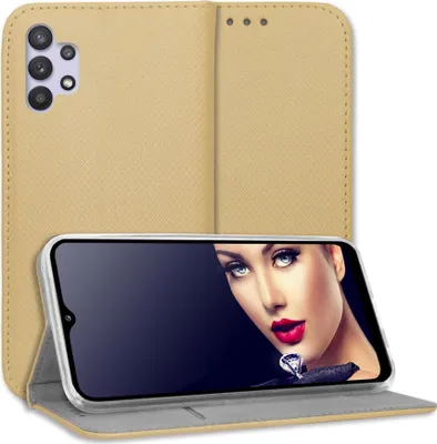 Produktbild von Bookstyle Schutzhülle Klapphülle Schutztasche Etui Cover für Samsung Galaxy A32 5G (SM-A326, 6.5'') - Gold