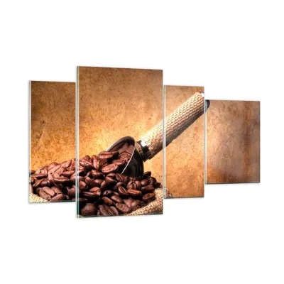 Produktbild von Bilder auf glas - Kaffee Getreide geröstet - 120x70cm - Glasbilder - Wandbilder - Kunstdruck - zum Aufhängen bereit - Wanddekoration aus Glas - Glas Bilder - Wandbild auf Glas - GDL120x70-2536