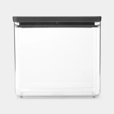 Zdjęcie produktu dla Brabantia Tasty+, Kanister, Prostokątny, 3,5 l, Szary, Przezroczysty, Plastik, 220 mm