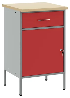 Immagine prodotto di Banco da lavoro con cassetto Rosso e Grigio 50 x 55 x 85 cm