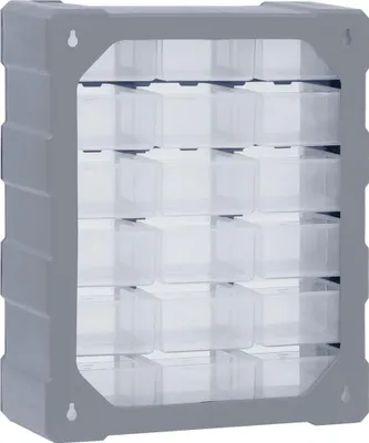 Obrázek produktu pro vidaXL Organizér s více zásuvkami 18 zásuvek 38x16x47 cm