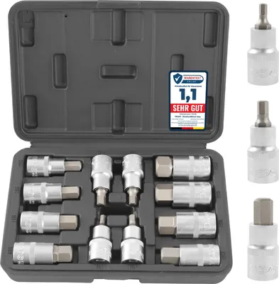 Produktbild von Bit-Einsatz 1/2" Innensechskant 5 - 22 mm 12-tlg.