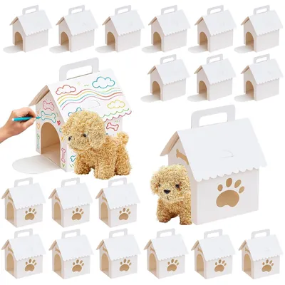 Image de Lot de 20 boîtes cadeaux blanches en forme de maison