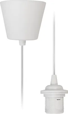 Produktbild von Lampenaufhängung McShine, E27 Fassung, weiß, 230V, 1,2m Kabel