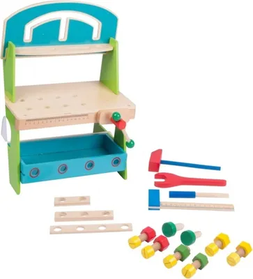 Produktbild von holzwerkbank 30,5 x 19,5 x 40 cm blau 20-teilig