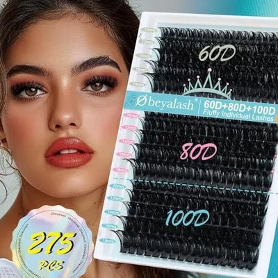 Produktbild von 275 flauschige Wimpernbüschel in 60D, 80D und 100D, 10-18 mm