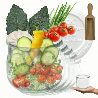 Produktbild von Weck Tulpen Gläser 370ml mit Kunststoffdeckel, 6er Set