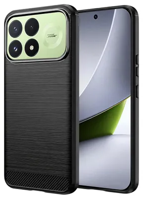 Produktbild von Handyhülle für Xiaomi POCO F9 Pro, Techsuit Carbon Silicone, Schwarz