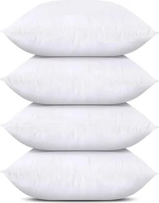 Produktbild von Dekokissen (4er-Set, Weiß), 45 x 45 cm, Kissen für Sofa, Bett und Couch, dekorative Füllkissen