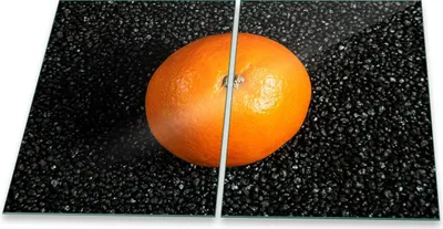 Produktbild von Herdabdeckplatte Glaskeramik 2-Teilig 2x40x52 Zitrone Orange Abdeckung Spritzschutz