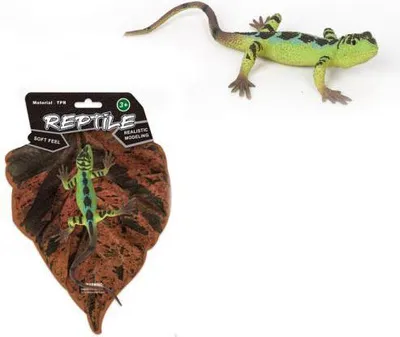 Image de Lézard vert en caoutchouc 17 cm