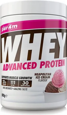 Produktbild von Per4m Whey Protein - 900g-Dose Neapolitan Ice Cream