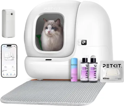 Produktbild von PETKIT Selbstreinigende Katzentoilette, PuraMax 2 Katzentoilette für mehrere Katzen(1. Generation Upgrade), App-Steuerung