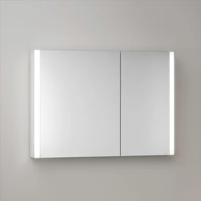 Productafbeelding van Keuco Royal Metis LED wandspiegelkast, 100 x 71 cm, met 2 asymmetrische deuren