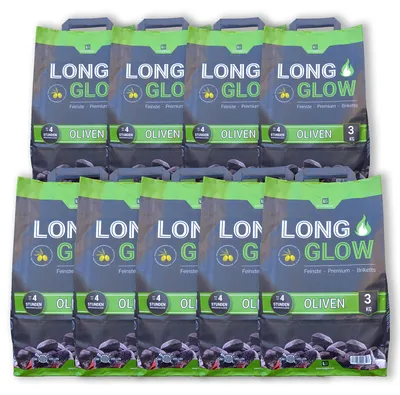 Produktbild von Long Glow Olive 27 kg Premium Grillbriketts | Spain