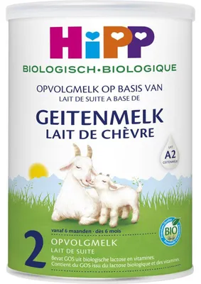 Obrázok produktu pre Hipp Geitenmelk Opvolgmelk 2, 400g - Prírodné kozie mlieko pre deti od 6 mesiacov