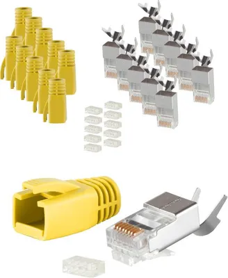 Productafbeelding van shiverpeaks BS72067-10Y, RJ-45, Metallic, Geel, Goud, 10 stuks