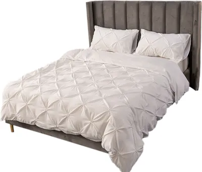 Produktbild von Posteľná bielizeň 220x240cm polyesterové vlákno 3 kusy - Biela súprava obliečok na prikrývku, mäkké nadýchané obliečky na prikrývku so zipsom a 2 x obliečky na vankúš 50x75cm