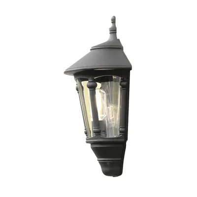 Produktbild von Konstsmide Virgo Wandleuchte schwarz lackiertes Aluminium, rauchfarbenes Acrylglas, Hand EU 569-750