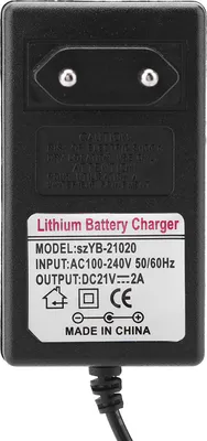 Obrázek produktu pro Napájecí adaptér AC DC 21V 2A pro bezpečné nabíjení Nabíječka lithium-iontových baterií