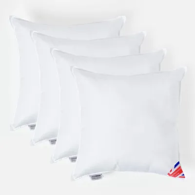 Obrázek produktu pro HOMESCAPES sada 4 polštářů s výplní 50 x 50 cm - výplň polštářů z mikrovlákna Super