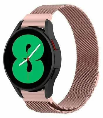 Produktbild von By Qubix passend für Samsung Galaxy watch 7 / Galaxy Watch FE - 40 mm & 44 mm - Milanaise-Armband (runde connector) - Roségold