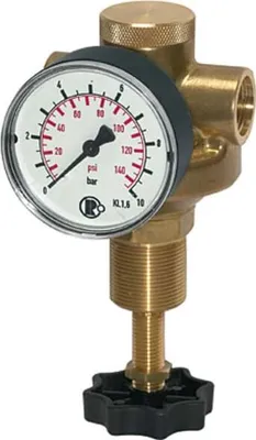 Produktbild von Riegler Druckregler für Wasser, inkl. Manometer, G 1/2, 0,5 - 6 bar