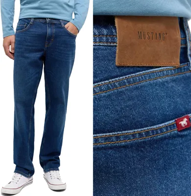 Produktbild von MUSTANG, Herren Jeanshosen, Straight fit, DENVER STRAIGHT, W31 L32, Blau, Jeans, baggyjeans, buggy