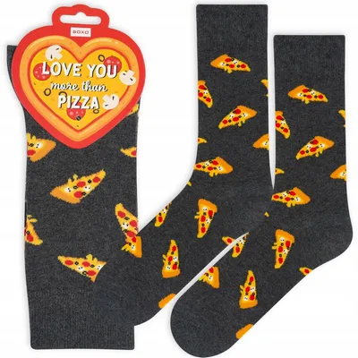 Produktbild von SOXO Herren Socken Pizza Lustiges Geschenk Gr. 40-45
