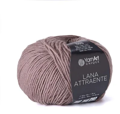 Obrázek produktu pro YarnArt Unique Lana Attraente 6606 Kakao – 100 % vlna, 50 g/160 m, hřejivá
