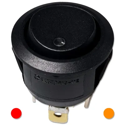 Produktbild von Wippschalter | 3 Positionen | LED Rot/Gelb | 12V | 20A | Ø20,2mm
