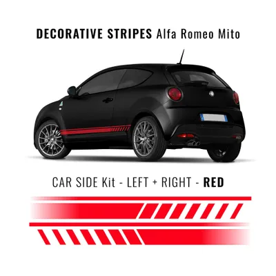 Zdjęcie produktu dla Paski samoprzylepne czerwone do Alfa Romeo Mito
