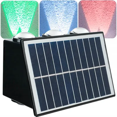 Image de Applique Murale LED Solaire Decorya RGB Extérieure Étanche