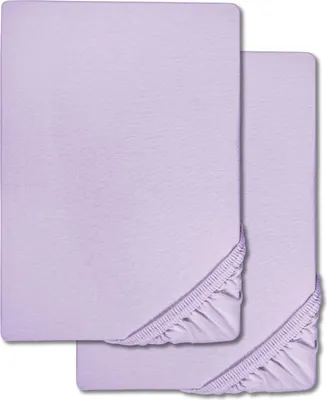 Productafbeelding van Spreeklaken van microvezel, interlock-jersey, lila, 90 x 190 - 100 x 200 cm, 180 x 200 - 200 x 200 cm, dubbelpack