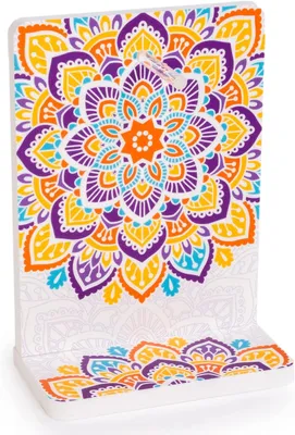 Imagen del producto de Soporte para calendario con diseño de mandala, formato A6, 12x17x6 cm, para colocar en la mesa