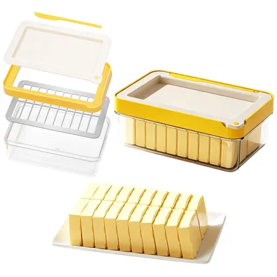 Produktbild von Butterdose Butterschale mit Deckel und Butterschneider für 225g Butter