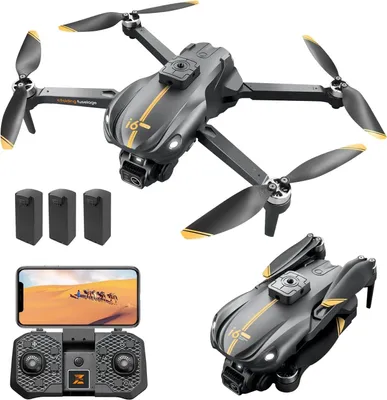 Produktbild von Dron s 1080P HD kamerou, skládací kvadrokoptéra pro dospělé se 3 modulárními bateriemi, udržováním výšky a vyhýbáním se překážkám
