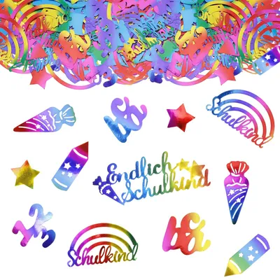 Productafbeelding van Scholingsfeest Decoratie Confetti - 100 Stuks Kleurrijk en Glanzend