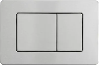 Produktbild von Balneo Betätigungsplatte aus Edelstahl gebürstet  AXO Zwei-Tasten-Spülplatte INOX silber
