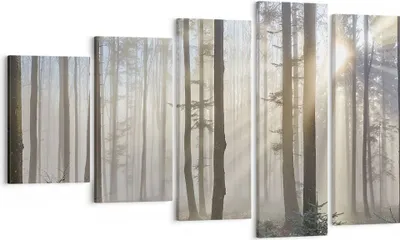 Produktbild von Bild auf Leinwand - Leinwandbild - Wald Baum Natur - 100x60cm - Wand Bild - Wanddeko - Wandbilder - Leinwanddruck - Bilder - Kunstdruck - Wanddekoration - Leinwand bilder - Wandkunst - EG100x60-3749