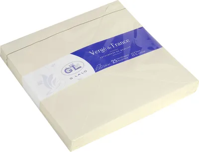 Produktbild von G.Lalo 4x Packung 25 Umschlägen Vergé de France, 165x165mm Elfenbein 22416L