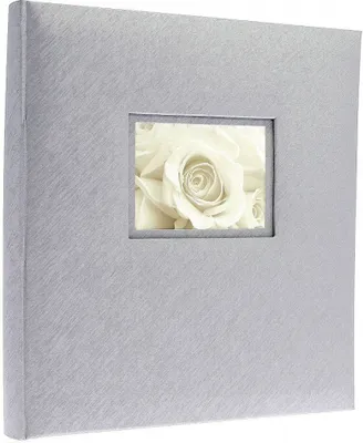Produktbild von Stoff-Fotoalbum 10x15/500 Foto LOVE silber