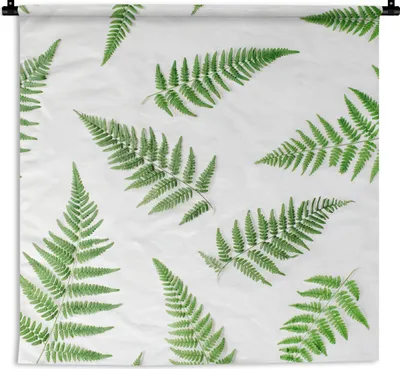 Produktbild von MuchoWow® Wandteppich Wandbehang Grün - Tropisch - Farn 150x150 cm Tapisserie Dekoration Wandtuch - Wohnaccessoires - Modernes