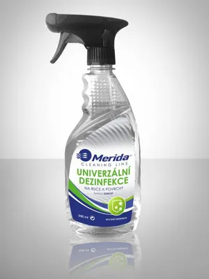 Obrázok produktu pre Univerzálny dezinfekčný prostriedok na ruky a povrchy Merida 500 ml